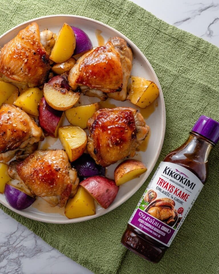 One Pan Roasted Garlic Teriyaki Chicken and Potatoes Recipe