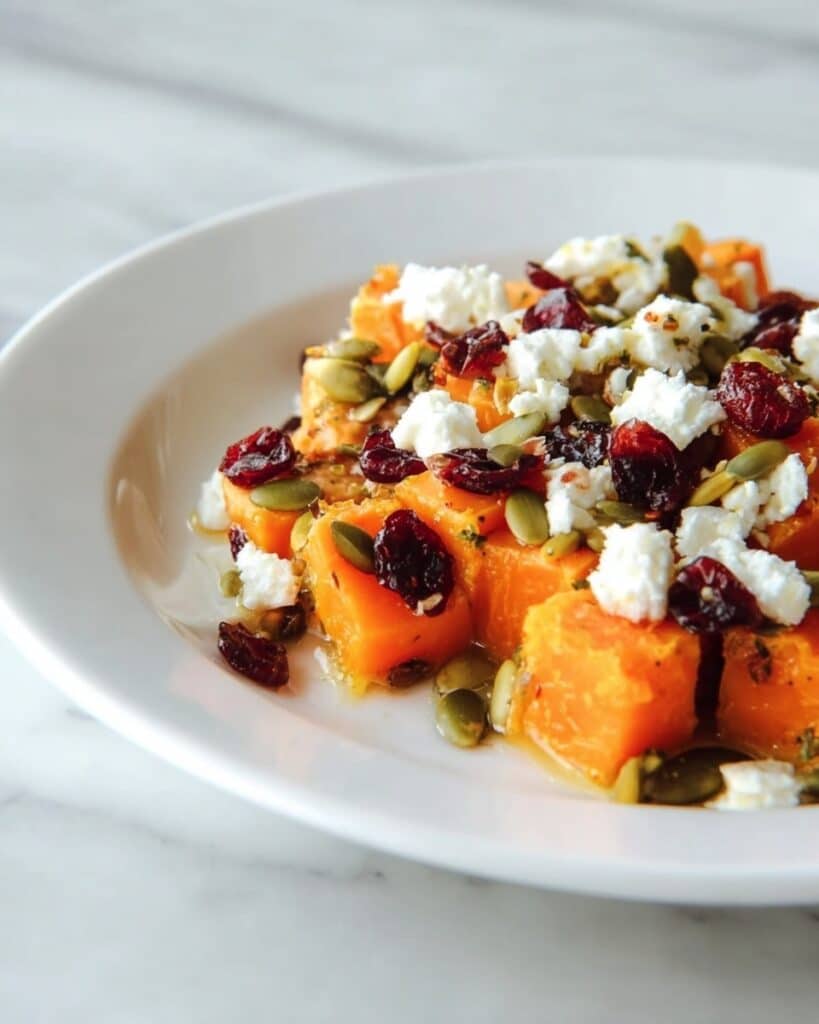 Crispy Honey-Roasted Butternut with Cranberries, Feta & Pumpkin Seeds Recipe