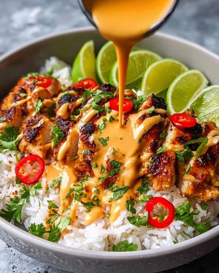 Sweet Chili Chicken Bowl with Coconut Lime Drizzle Recipe