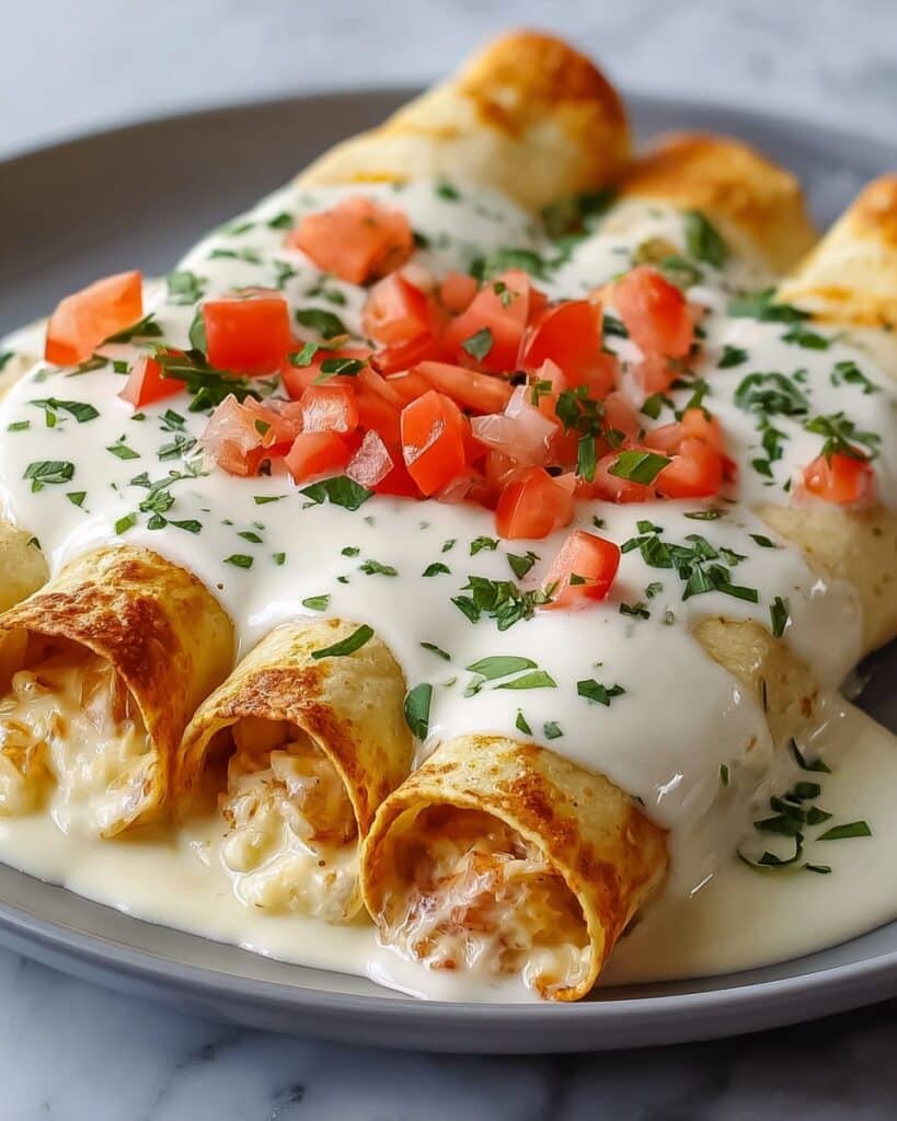 Baked Cream Cheese Chicken Taquitos Recipe