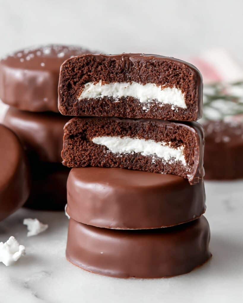 Mini Chocolate Cakes with Marshmallow Filling Recipe