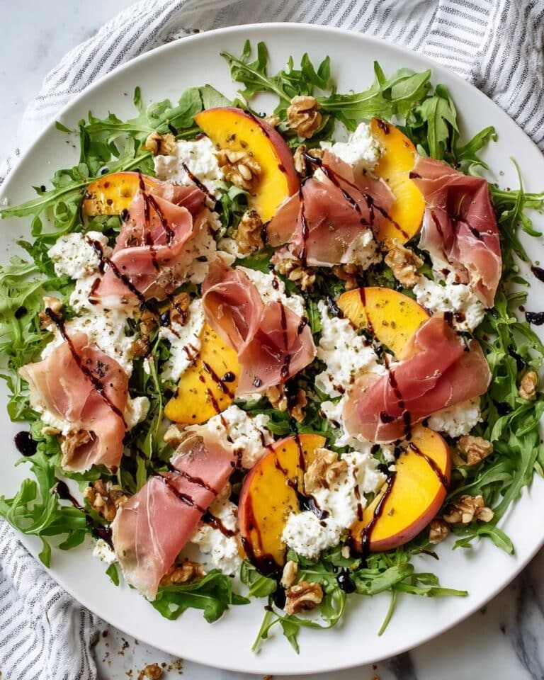 Peach & Prosciutto Cottage Cheese Salad Recipe