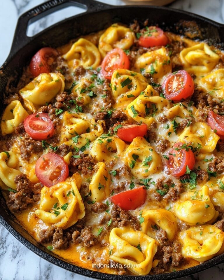 Cheeseburger Tortellini Skillet Recipe