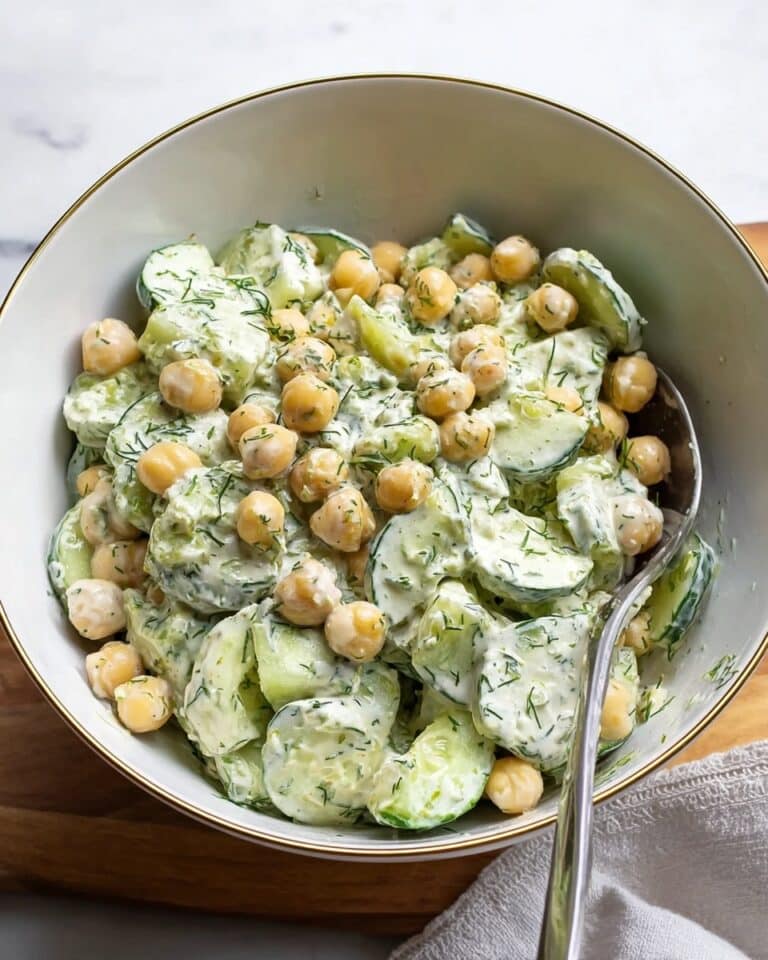 Cucumber Chickpea Dill Salad Recipe