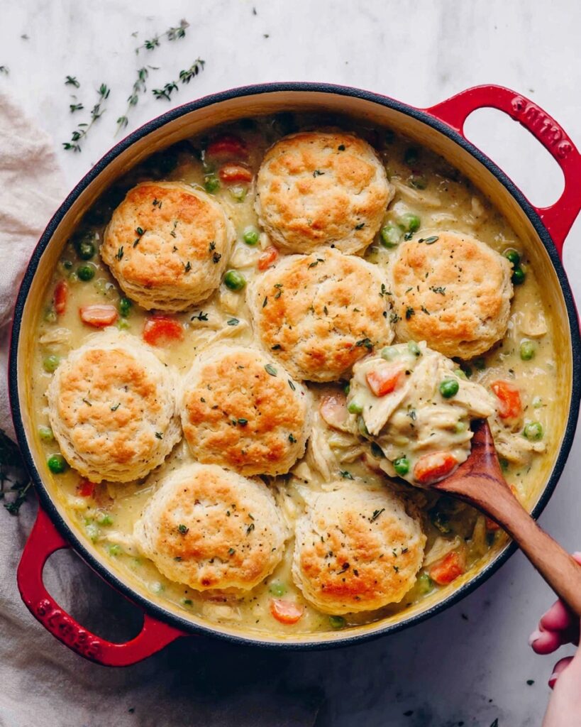 Chicken Pot Pie with Biscuits Recipe
