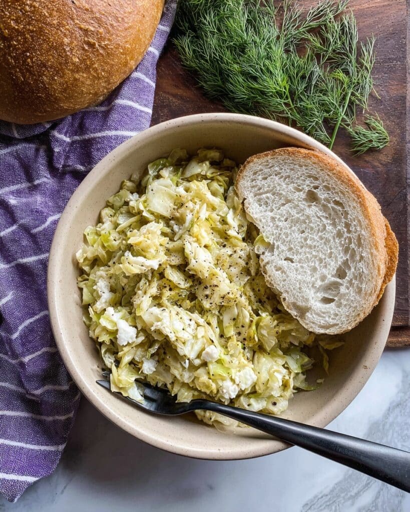Greek Cabbage Rice with Feta Recipe