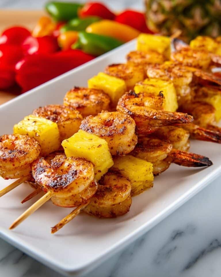 Grilled Jerk Shrimp and Pineapple Skewers Recipe