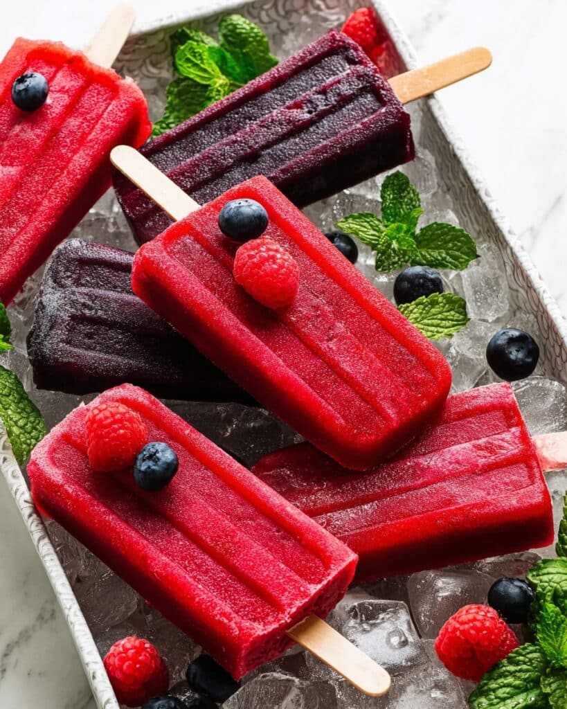 Sugar-Free Berry Lemon Popsicles Recipe