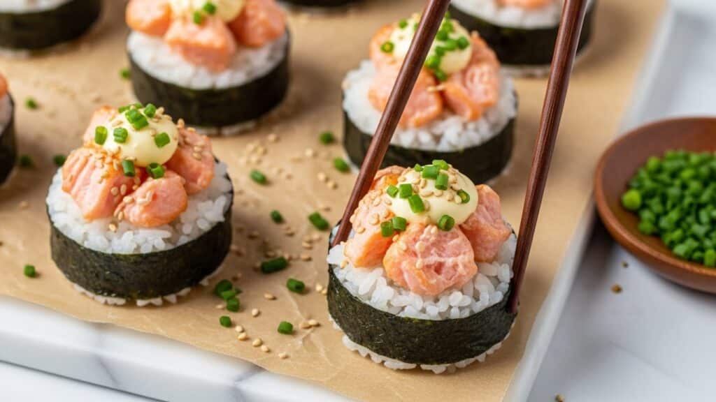 Baked Salmon Sushi Cups Recipe