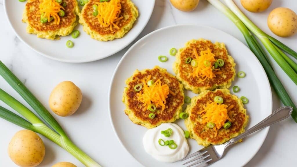 Cheesy Mashed Potato Pancakes Recipe