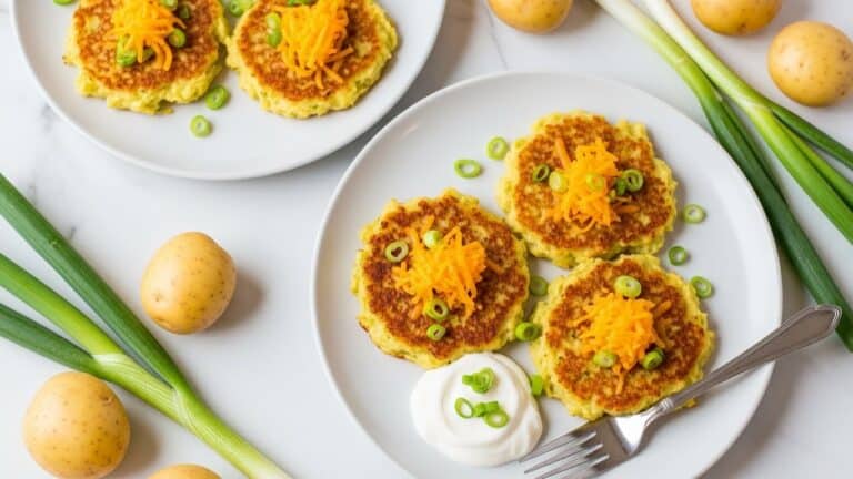 Cheesy Mashed Potato Pancakes Recipe