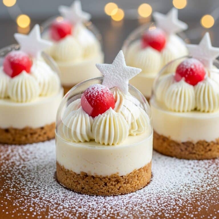 Snow Globe Cheesecake Bites with Cookie Crust Recipe