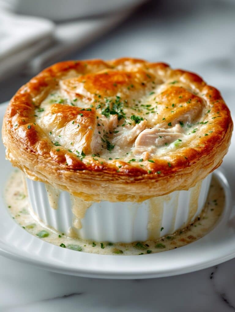 Creamy Chicken and Leek Pie with Puff Pastry Recipe