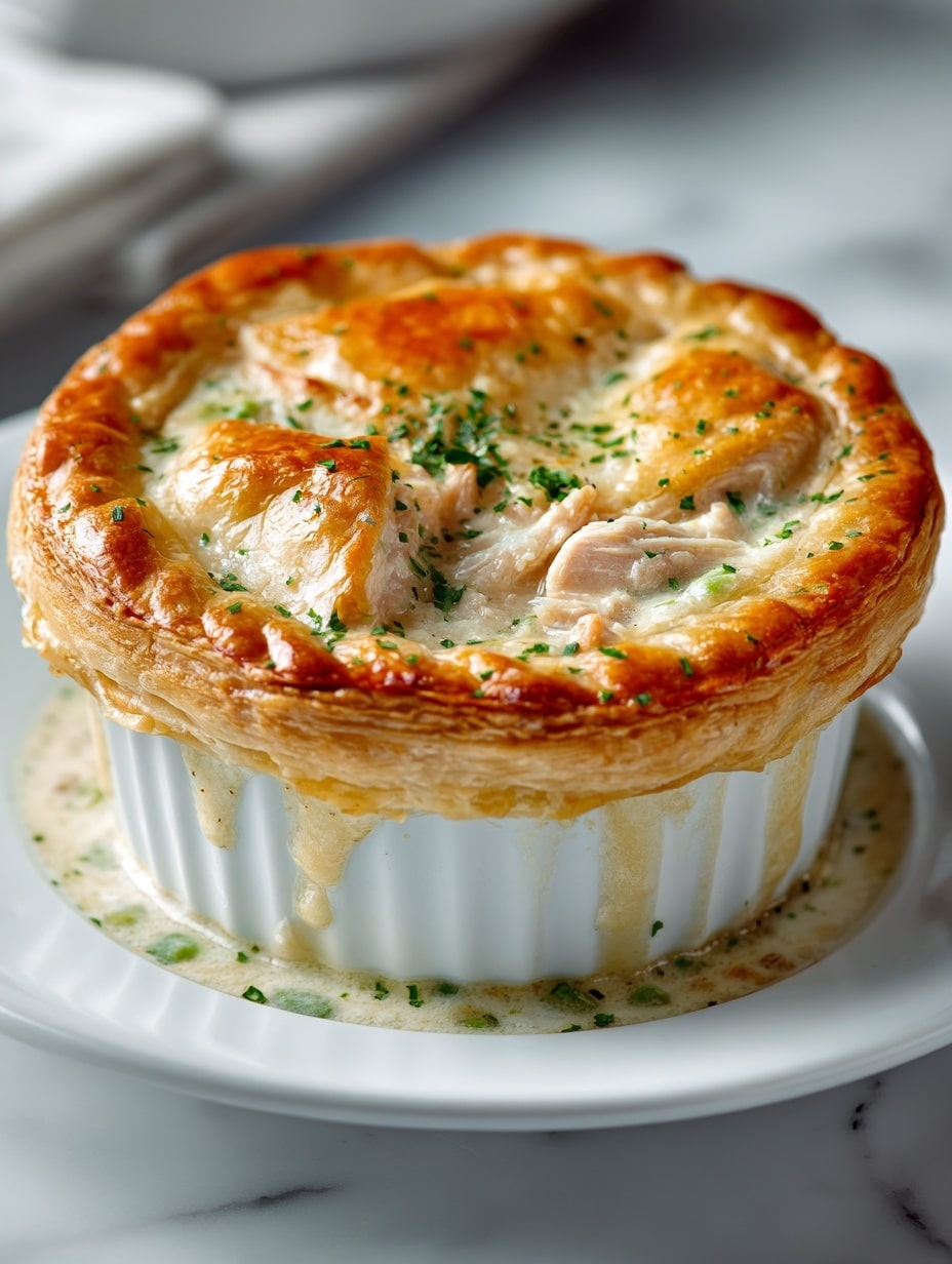 Creamy Chicken and Leek Pie with Puff Pastry Recipe - Recipe Image