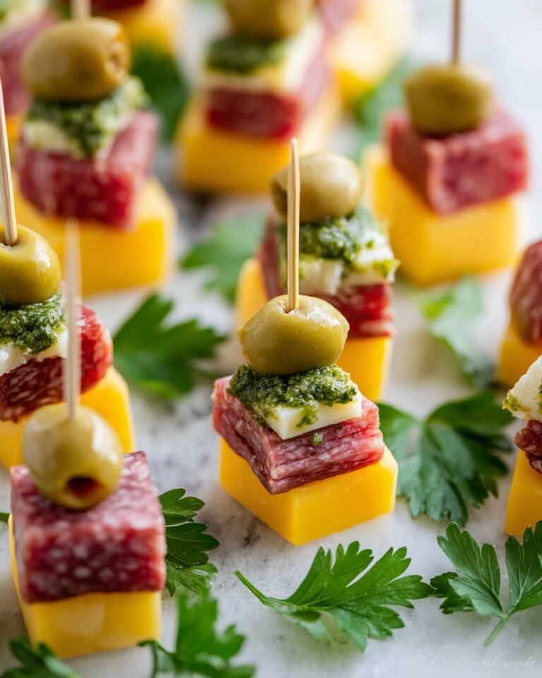 Salami and Cheese Skewers Recipe
