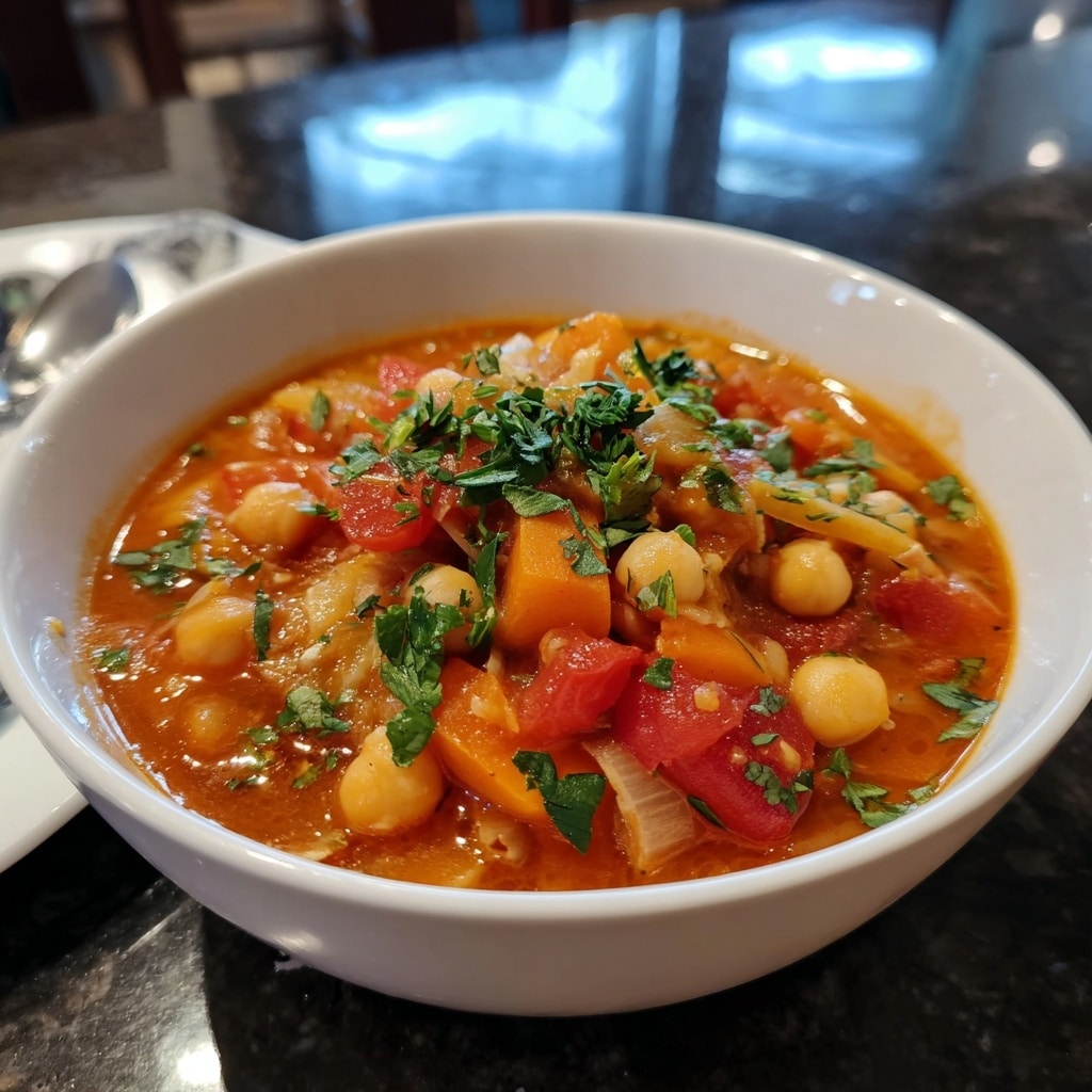 Hearty Moroccan Chickpea Soup Recipe - Recipe Image