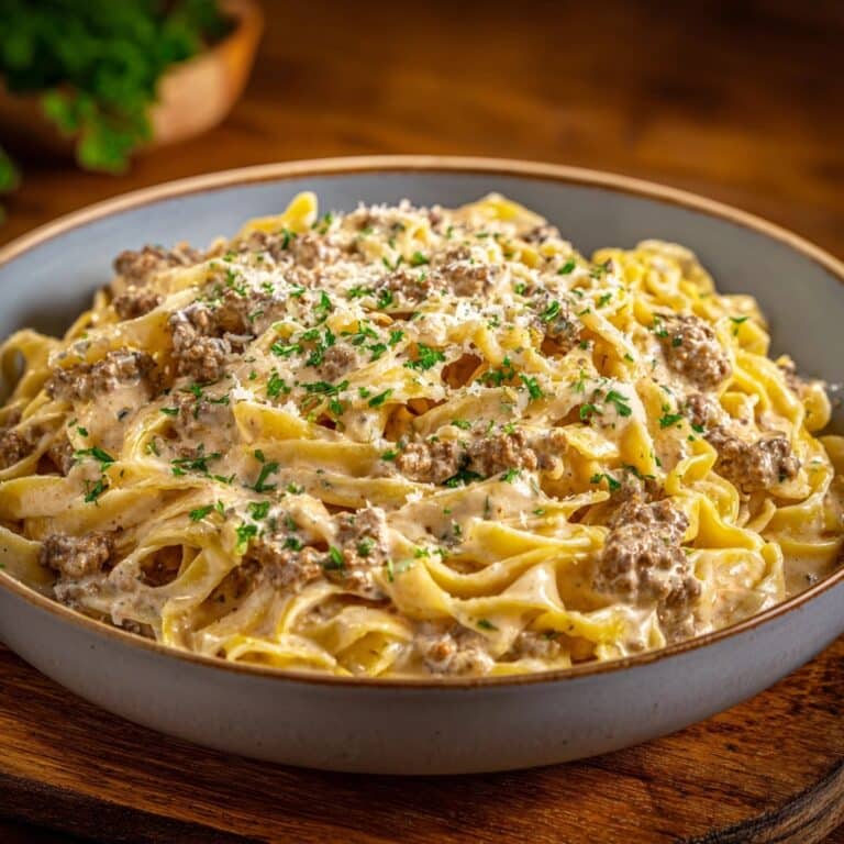 Creamy Ground Beef Pasta on the Stovetop Recipe
