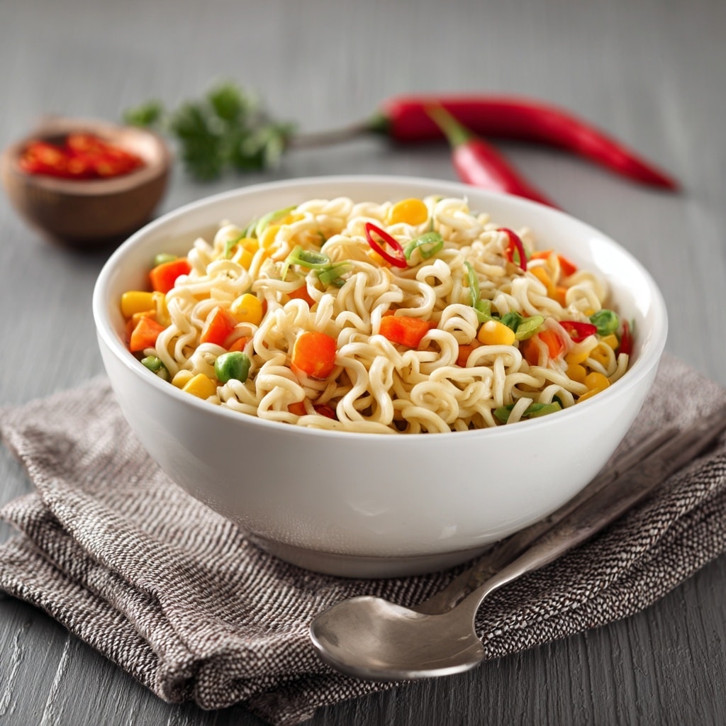 Crunchy Ramen Noodle Salad with Cabbage and Green Onions Recipe - Recipe Image