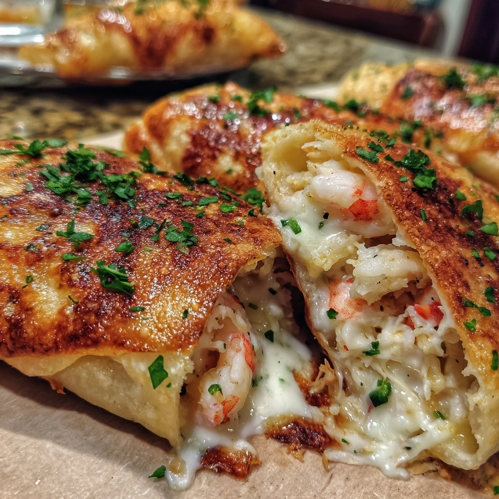 Shrimp Crêpes with Dill Cream Sauce and Cheese Recipe - Recipe Image