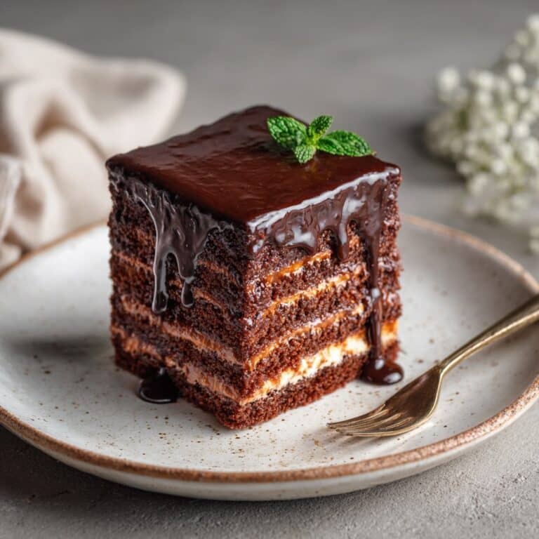 Chocolate Stout Layer Cake with Bailey’s Irish Buttercream and Ganache Drip Recipe