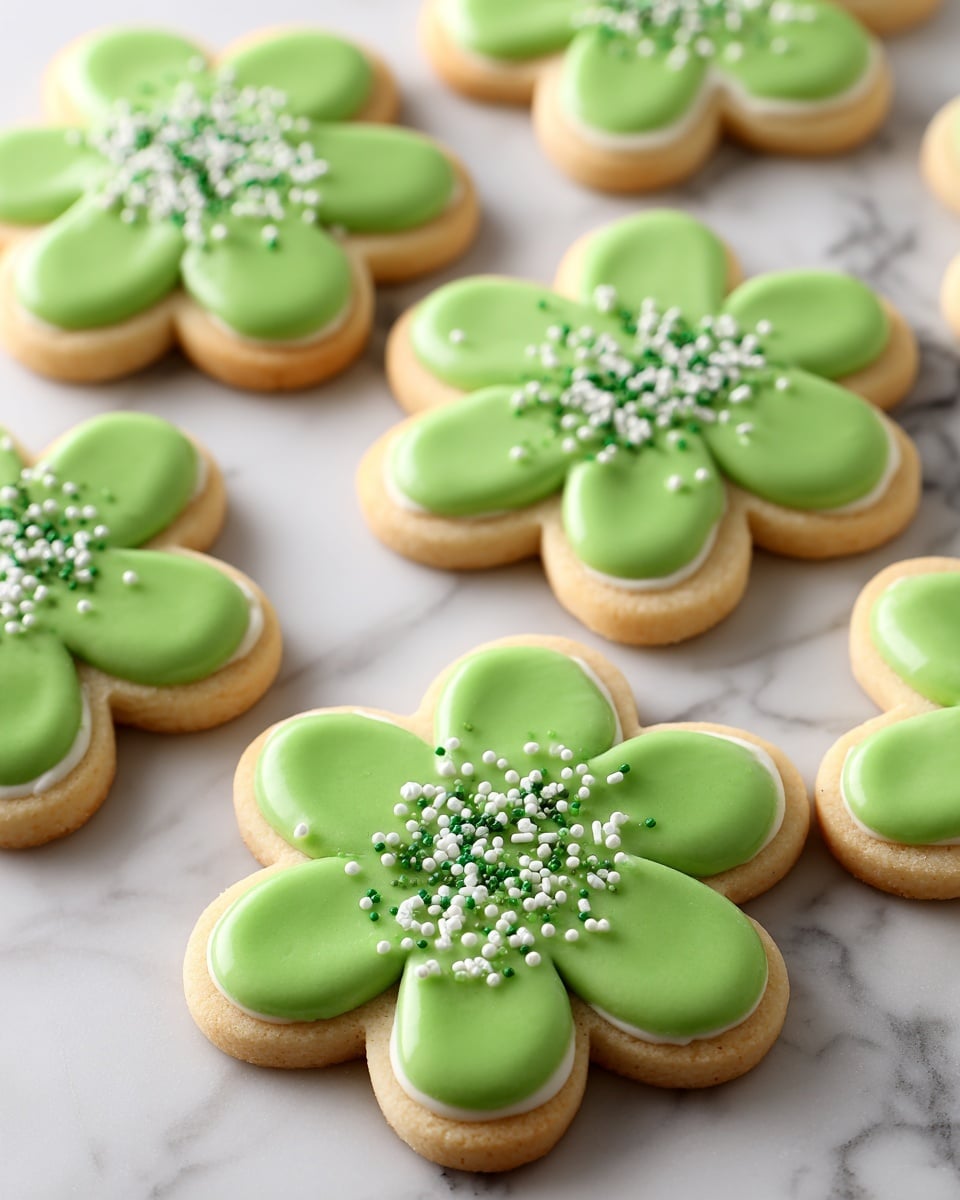 St. Patrick’s Day Shamrock Sugar Cookies Recipe - Recipe Image
