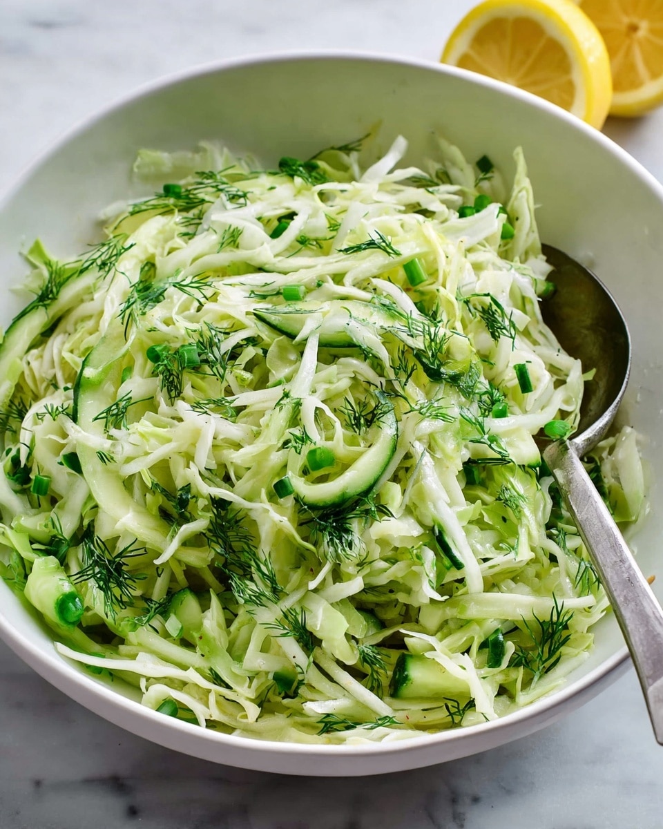 Green Cabbage Cucumber Salad Recipe - Recipe Image