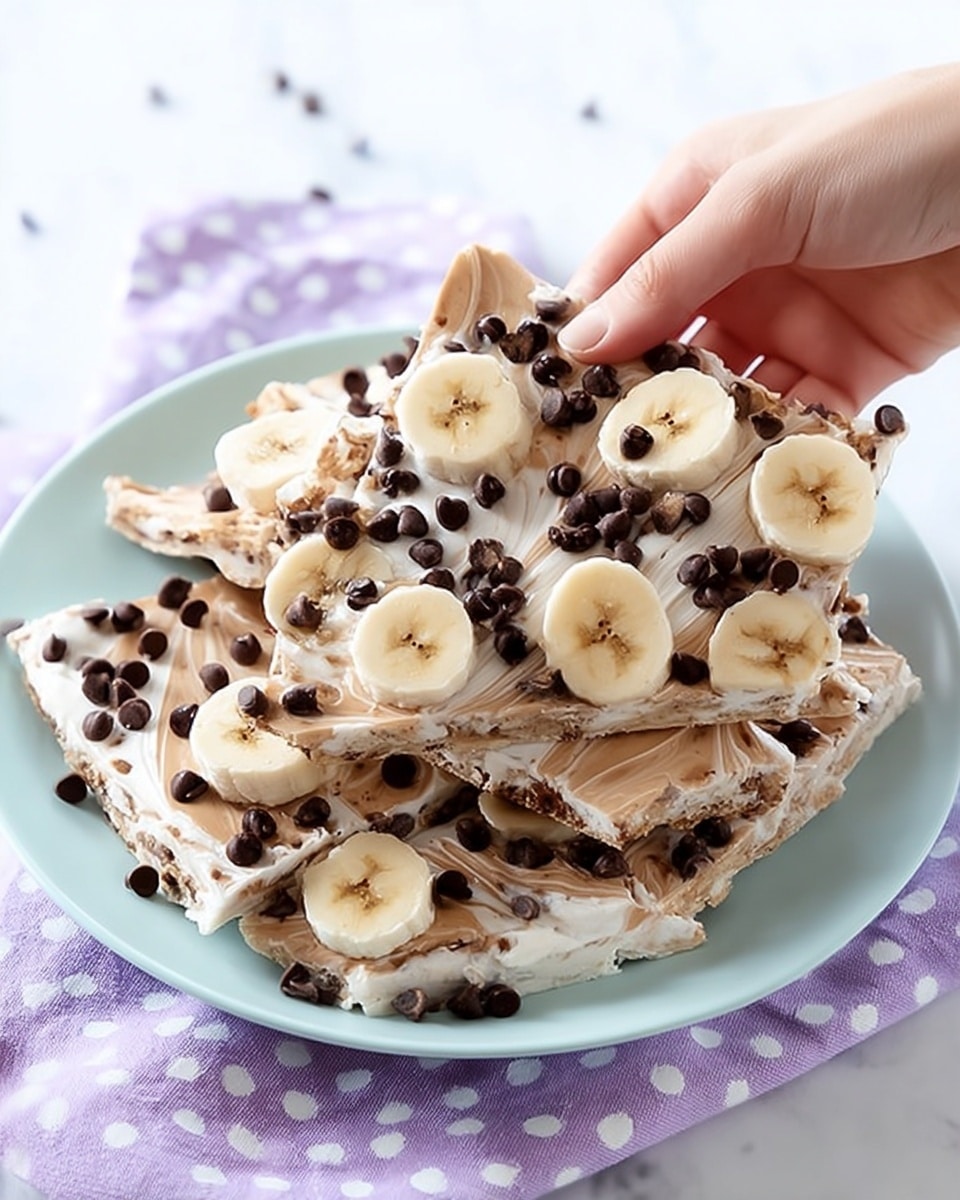 Kid-Requested Frozen Yogurt Bark with Peanut Butter & Bananas Recipe - Recipe Image