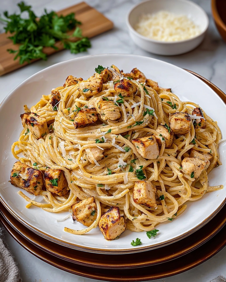 Easy Cowboy Butter Chicken Linguine Recipe - Recipe Image