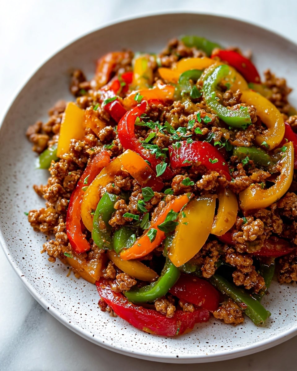 Ground Turkey and Peppers Stir-Fry Recipe - Recipe Image