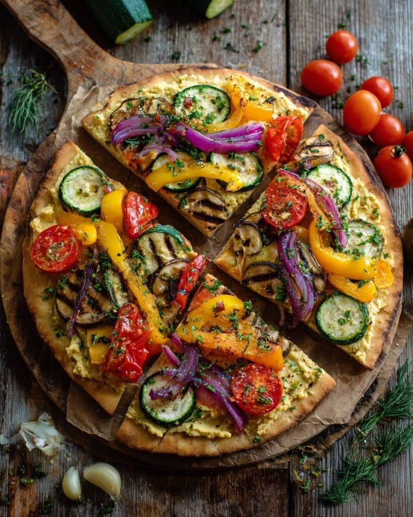 Mediterranean Pizza with Olives, Artichokes, and Feta Recipe