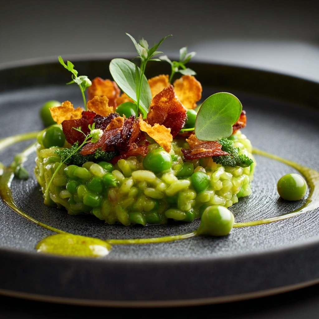 Miso Rice Cakes with Spinach and Peas Recipe