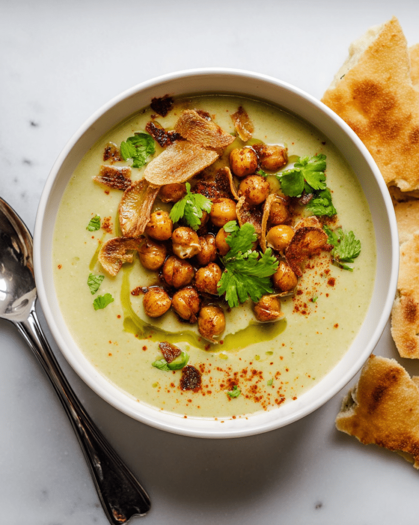 Hummus Soup With Crispy Chickpeas Recipe