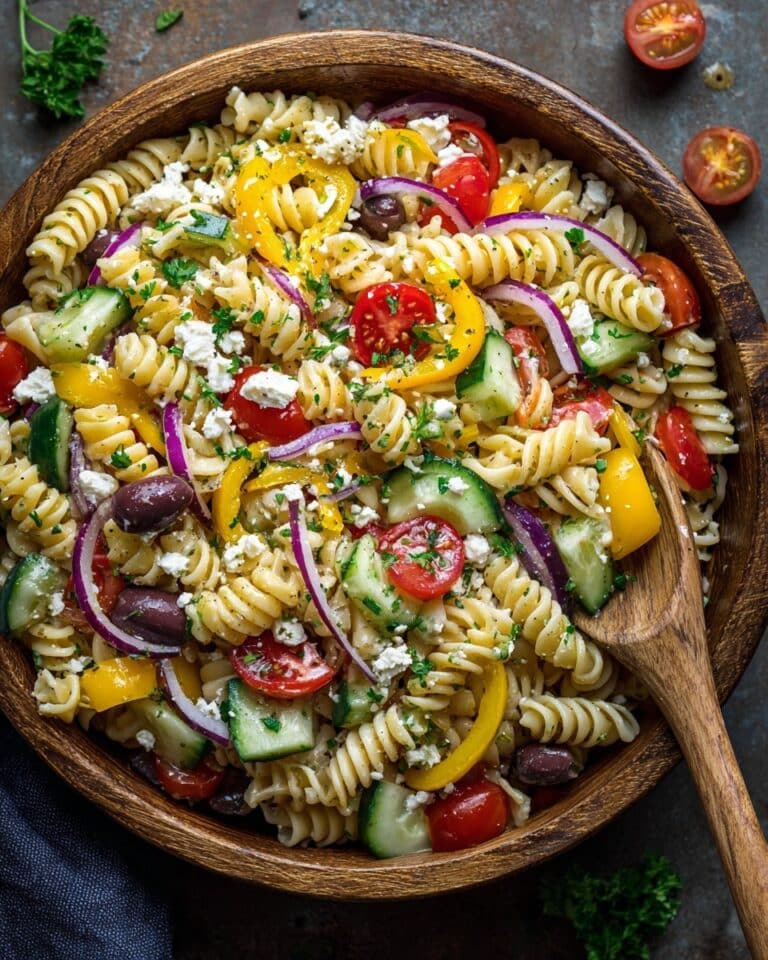 Roasted Veggie Pasta with Feta Recipe