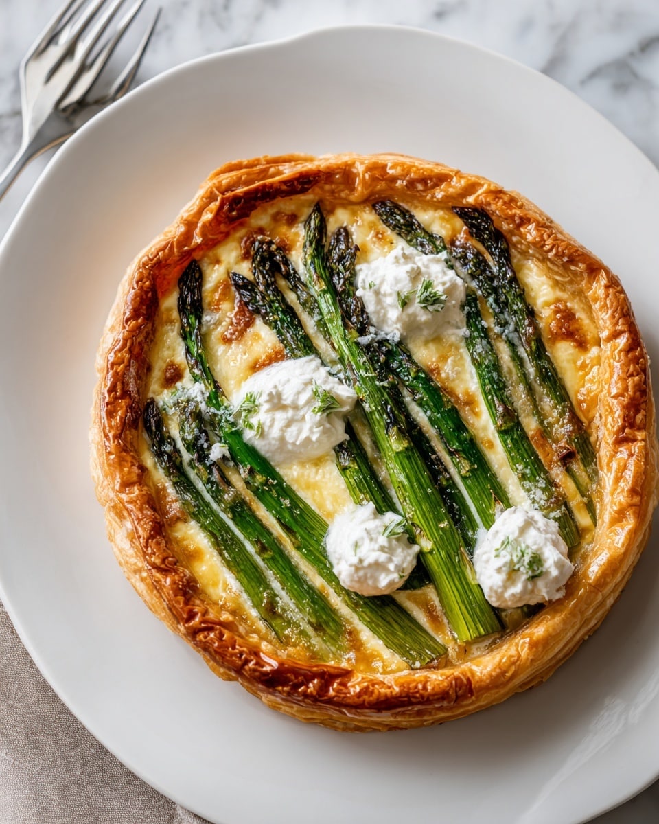 Fresh Spring Vegetable Tart with Creamy Goat Cheese Recipe - Recipe Image