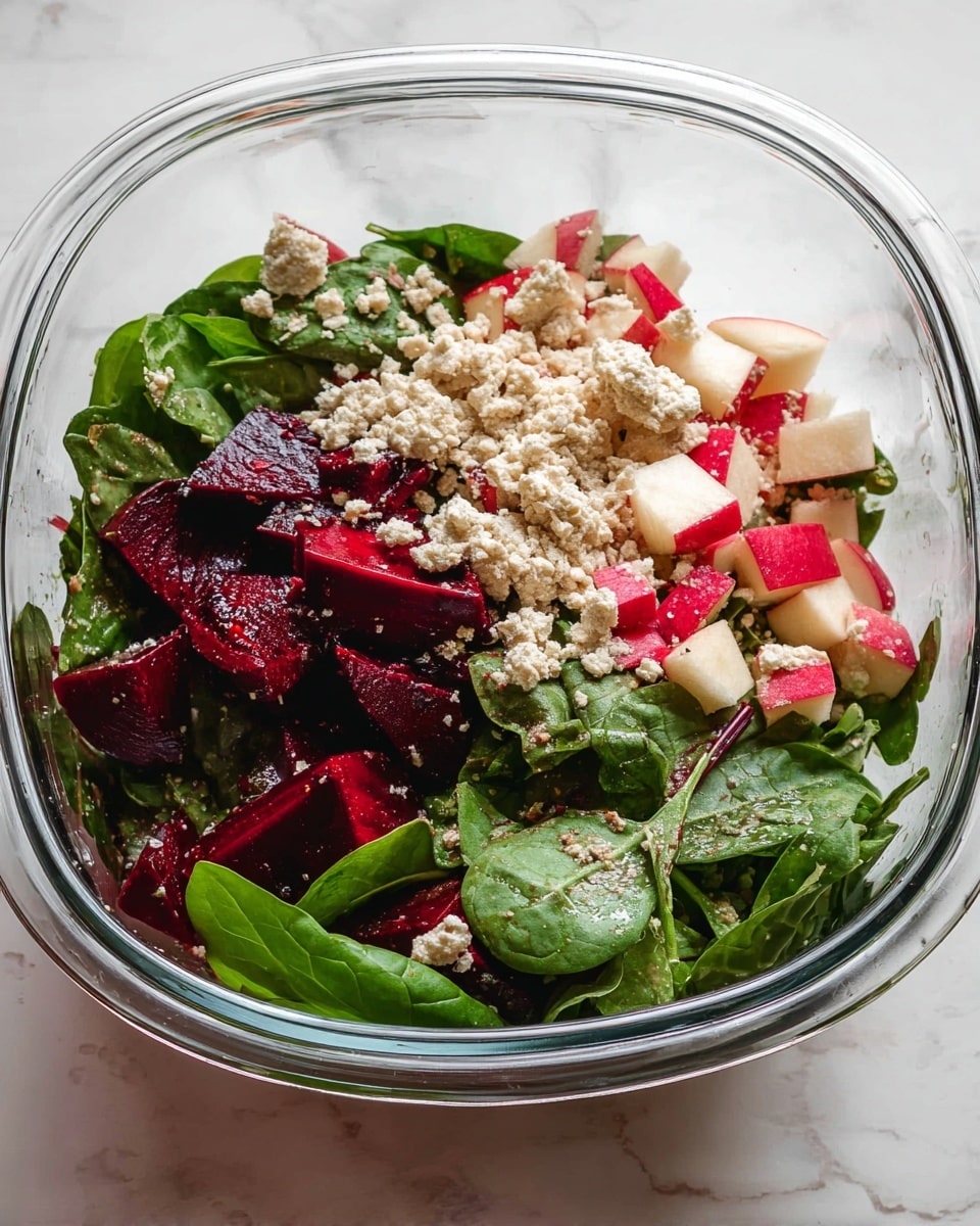 Vegan Roasted Beet Salad with ‘Feta’ and Apple Recipe - Recipe Image