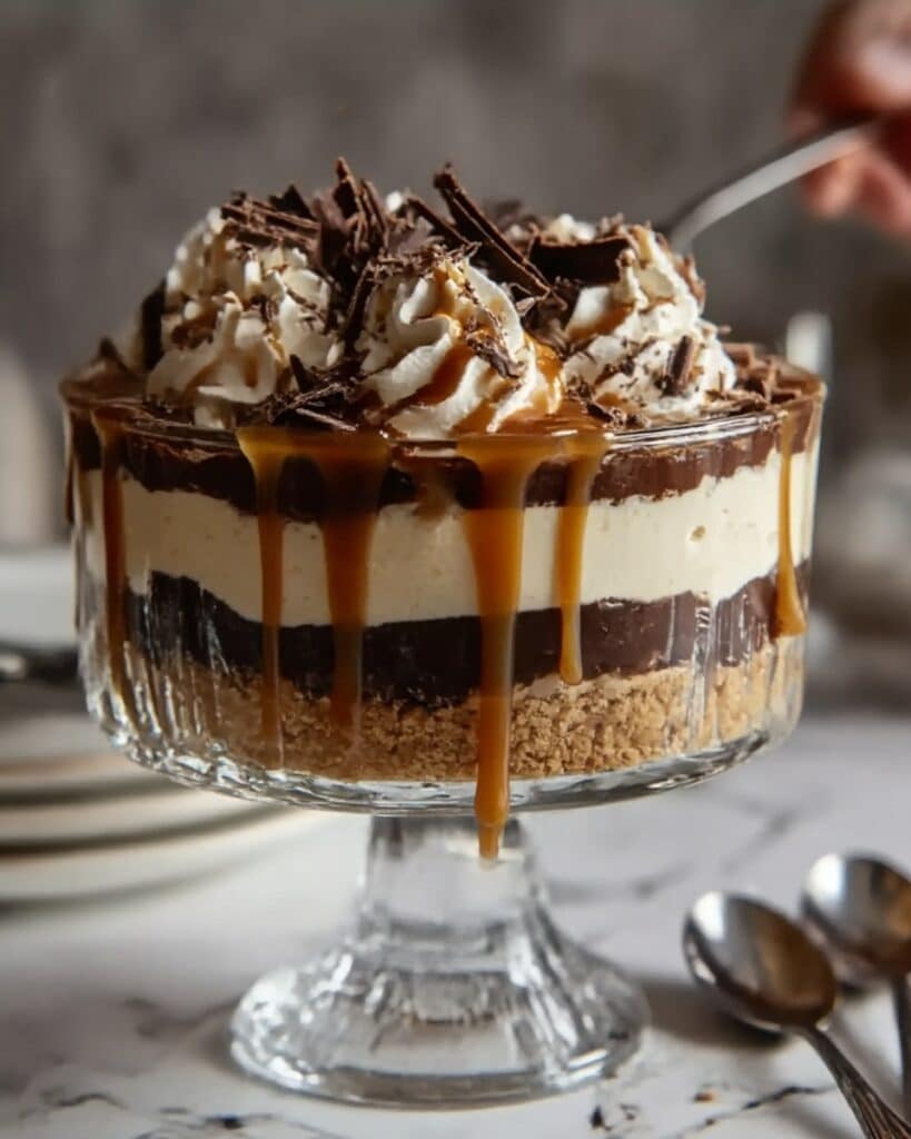 Caramel Cheesecake Brownie Trifle Recipe
