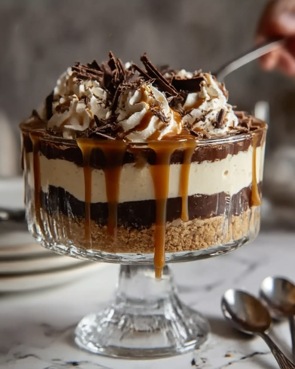 Caramel Cheesecake Brownie Trifle Recipe