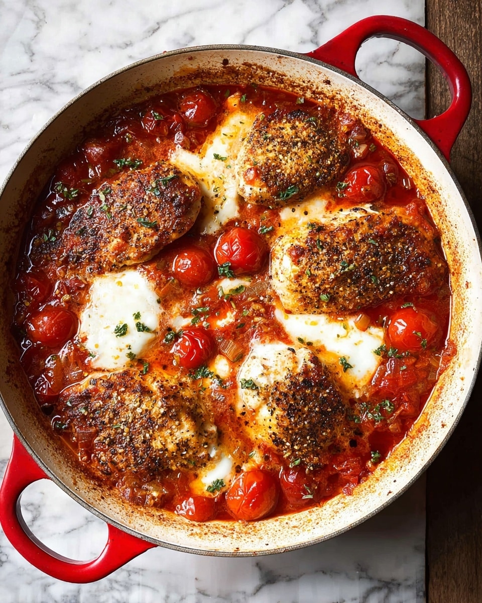 Garlic Tomato Chicken with Mozzarella Recipe - Recipe Image