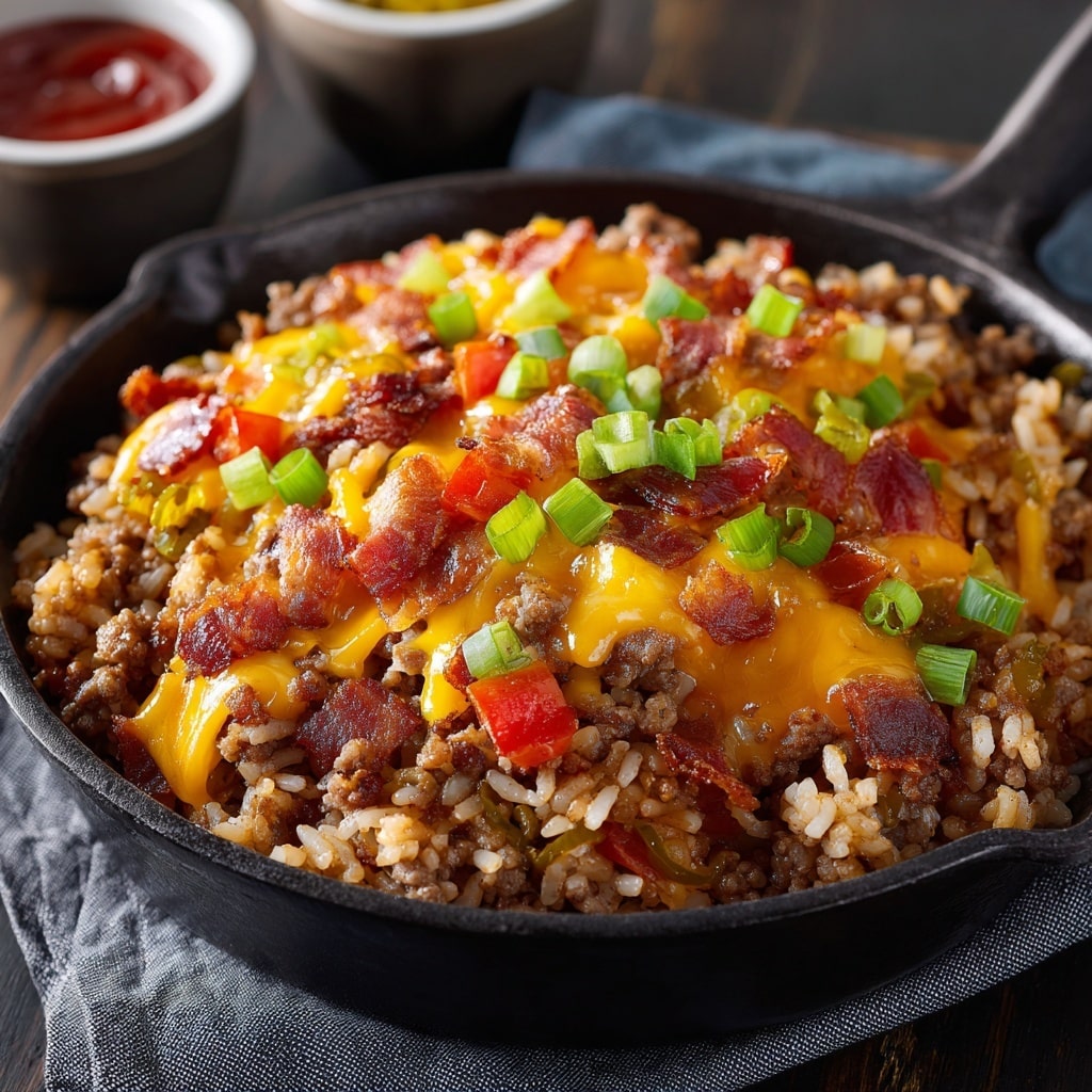 Onion Ground Beef and Rice Casserole Delight Recipe - Recipe Image