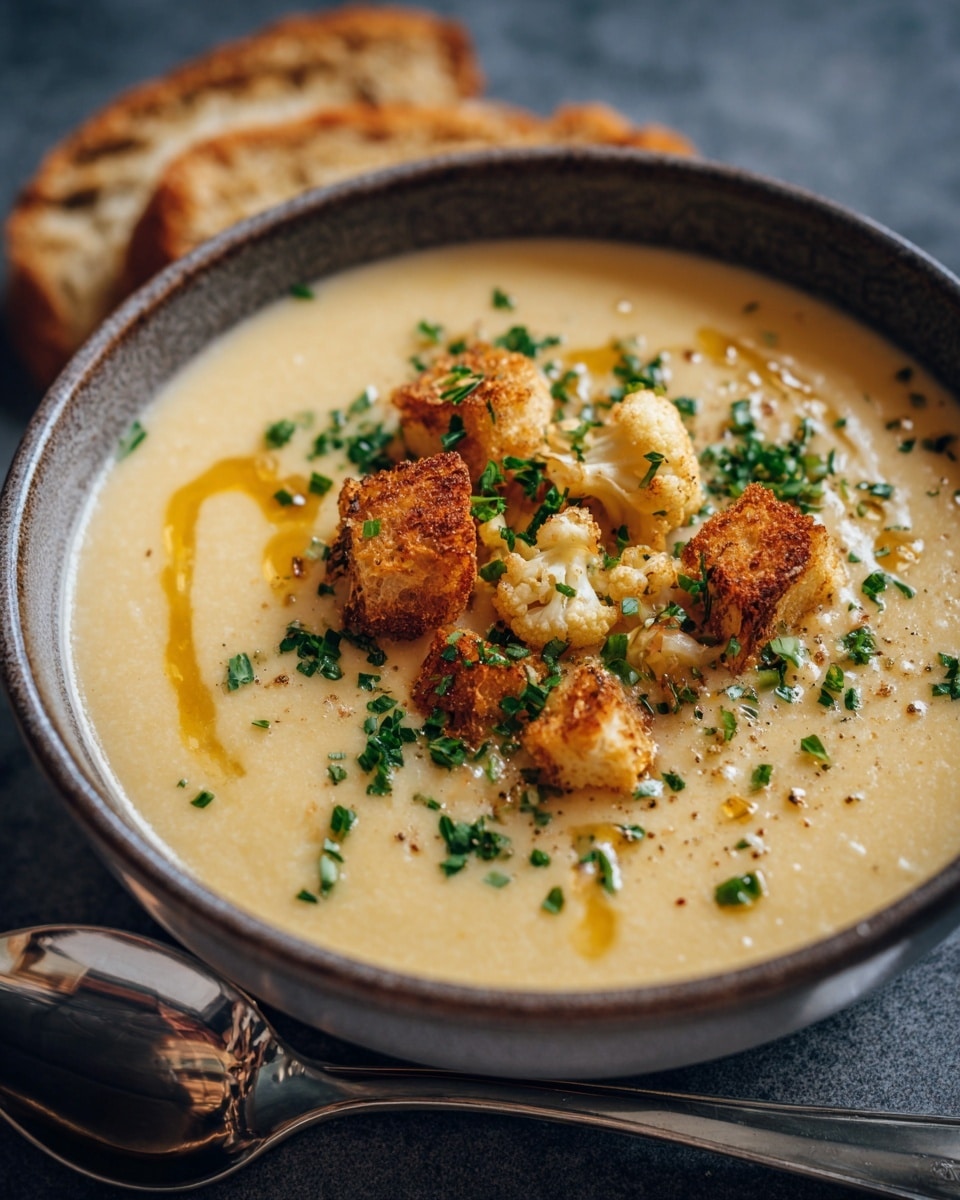 Curried Coconut Lentil Soup with Naan Croutons Recipe - Recipe Image
