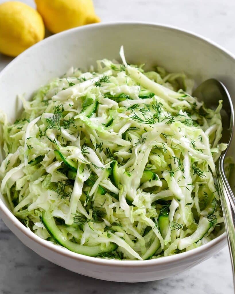 Green Cabbage Cucumber Salad Recipe