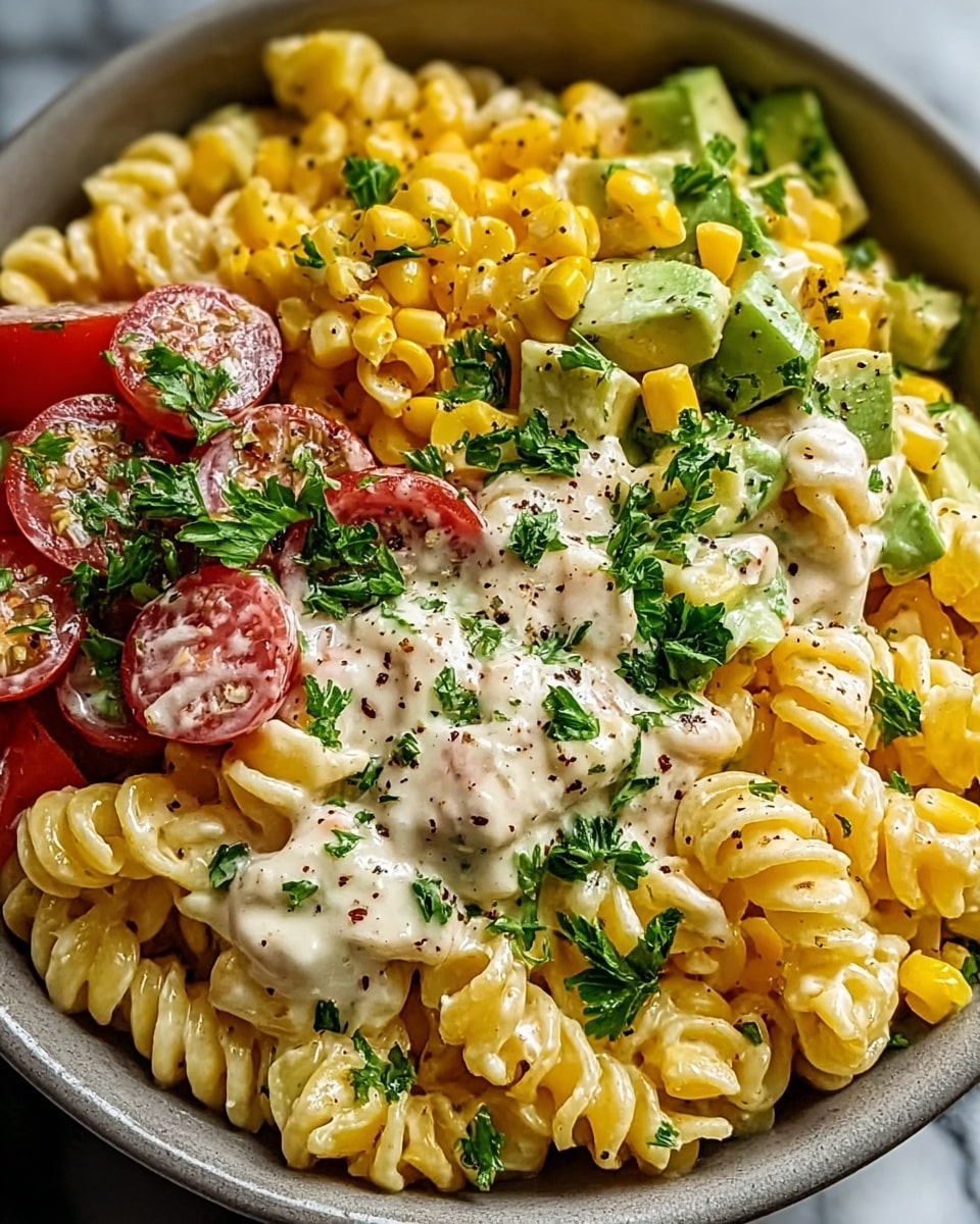 Mexican Street Corn Pasta Salad Recipe - Recipe Image