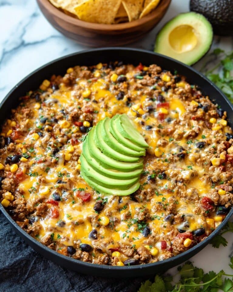 Cheesy Taco Rice Skillet Recipe