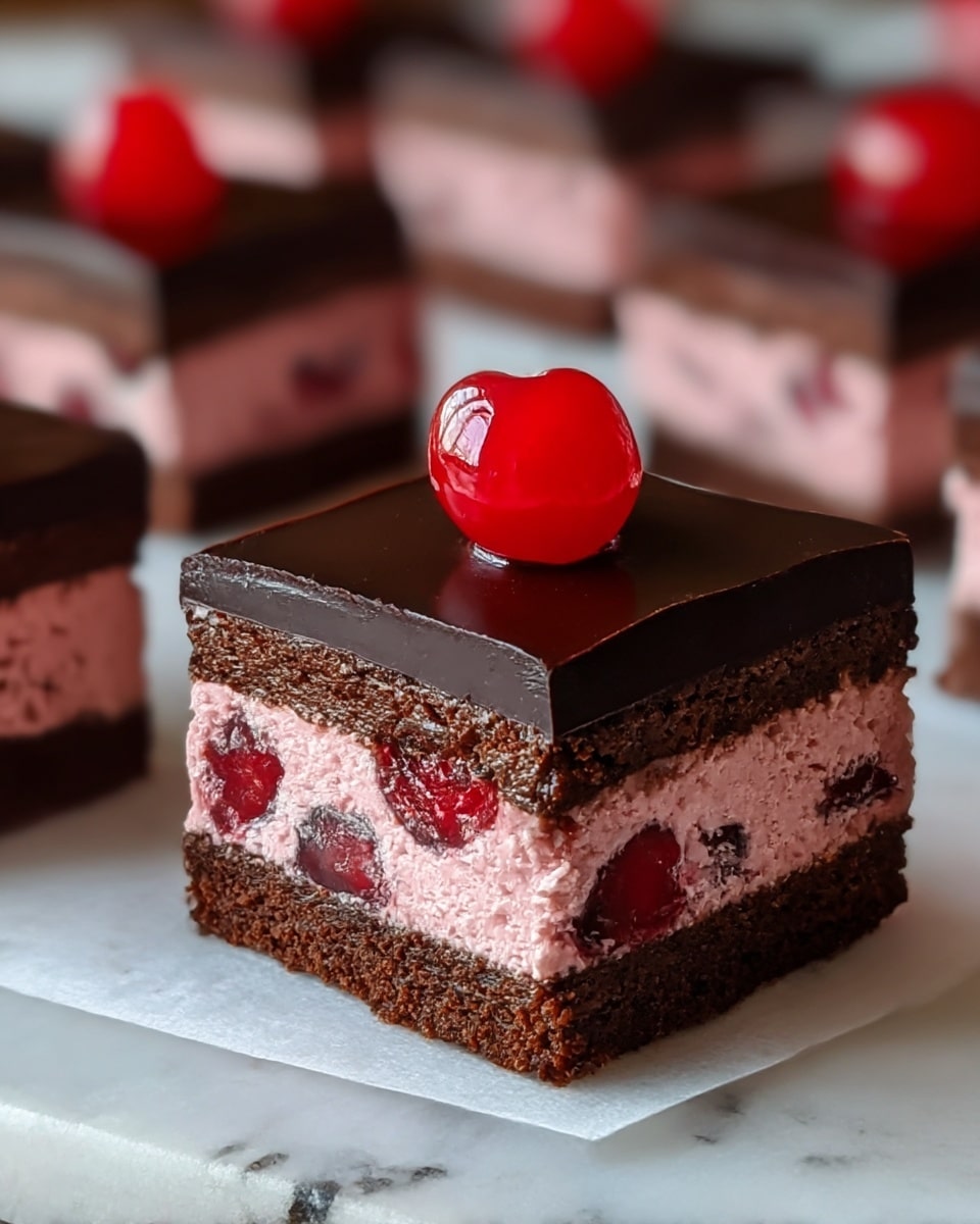 Decadent Chocolate Covered Cherry Brownies Recipe - Recipe Image
