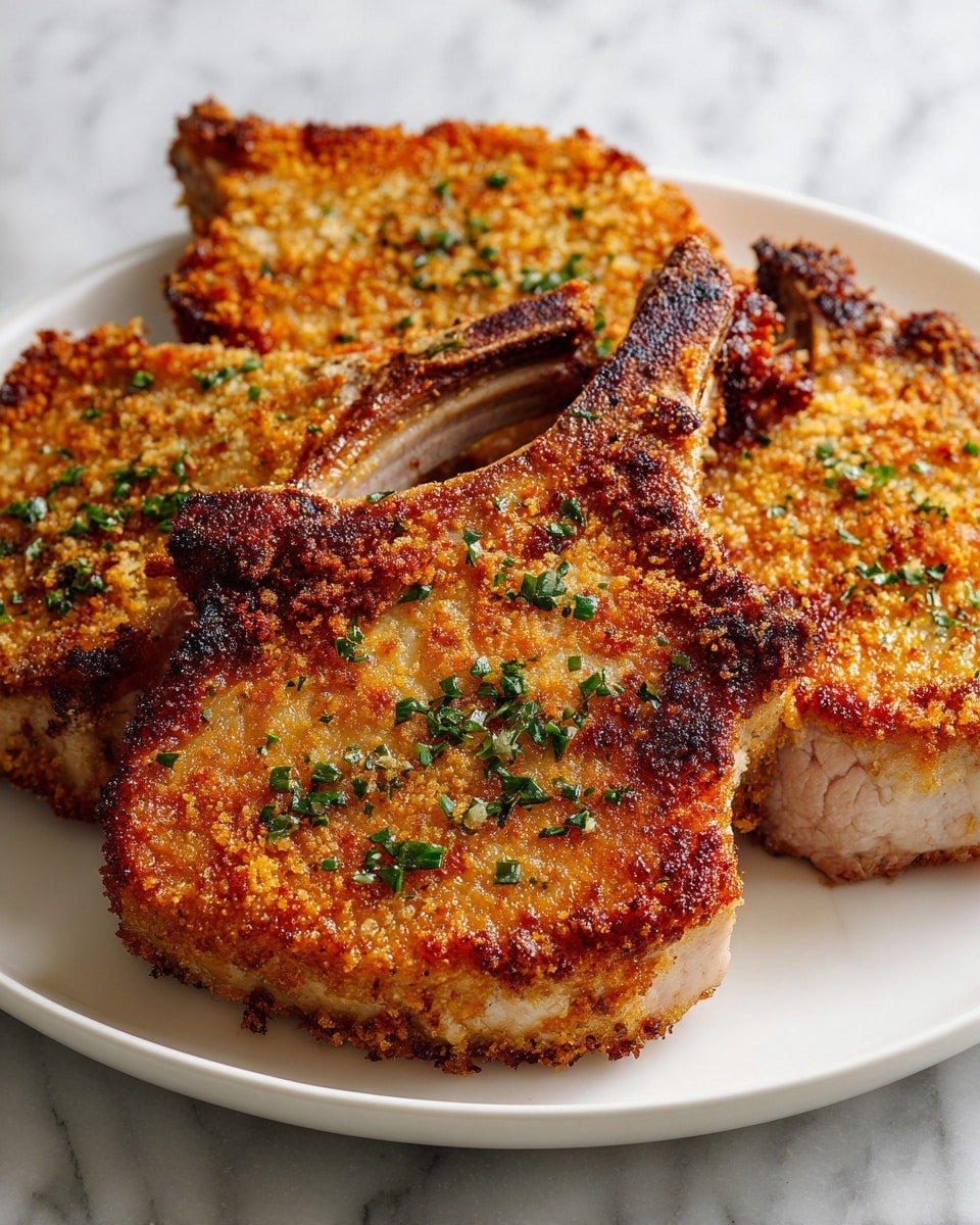 Parmesan Crusted Pork Chops Recipe - Recipe Image