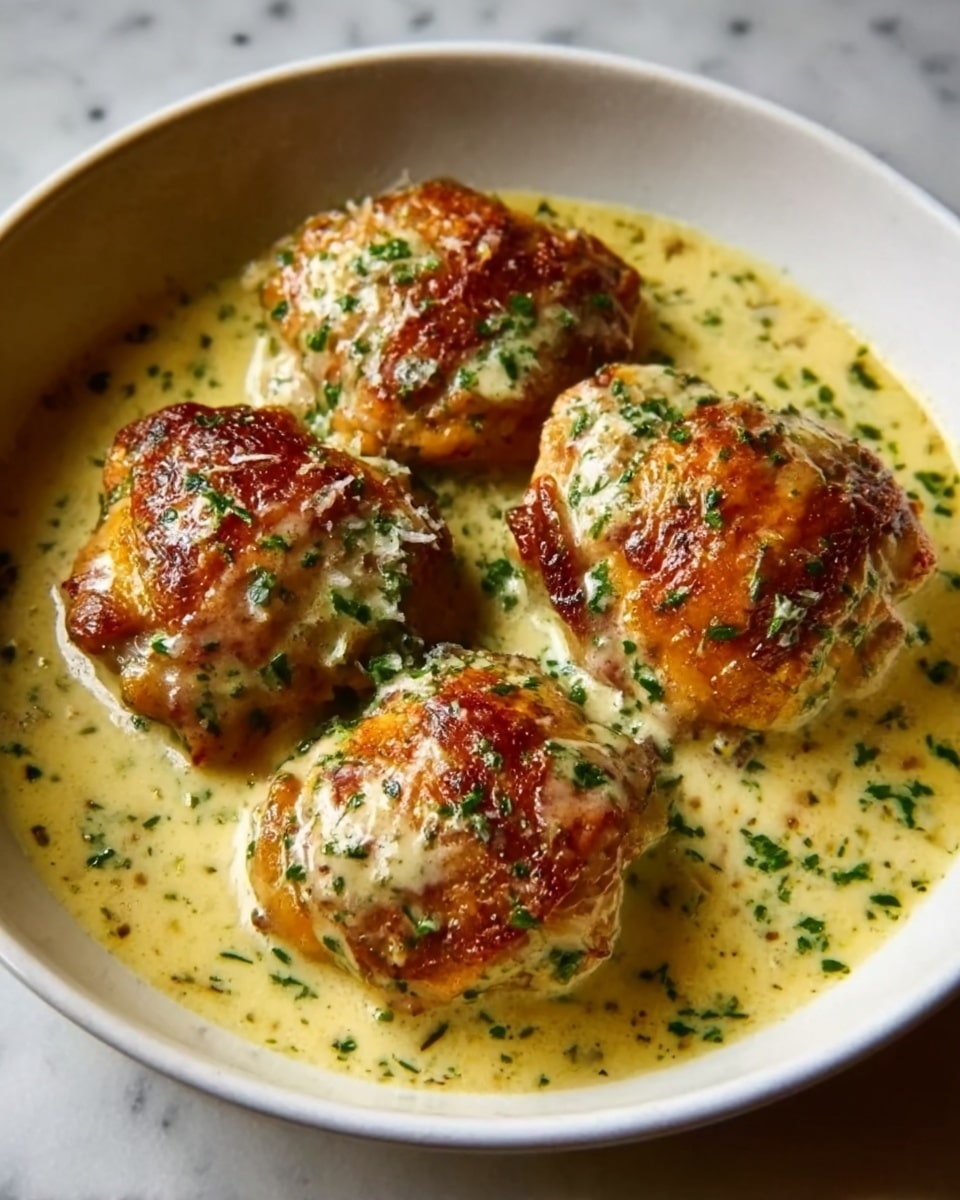 Bobby Flay Chicken Thighs with Creamy Garlic Sauce Recipe