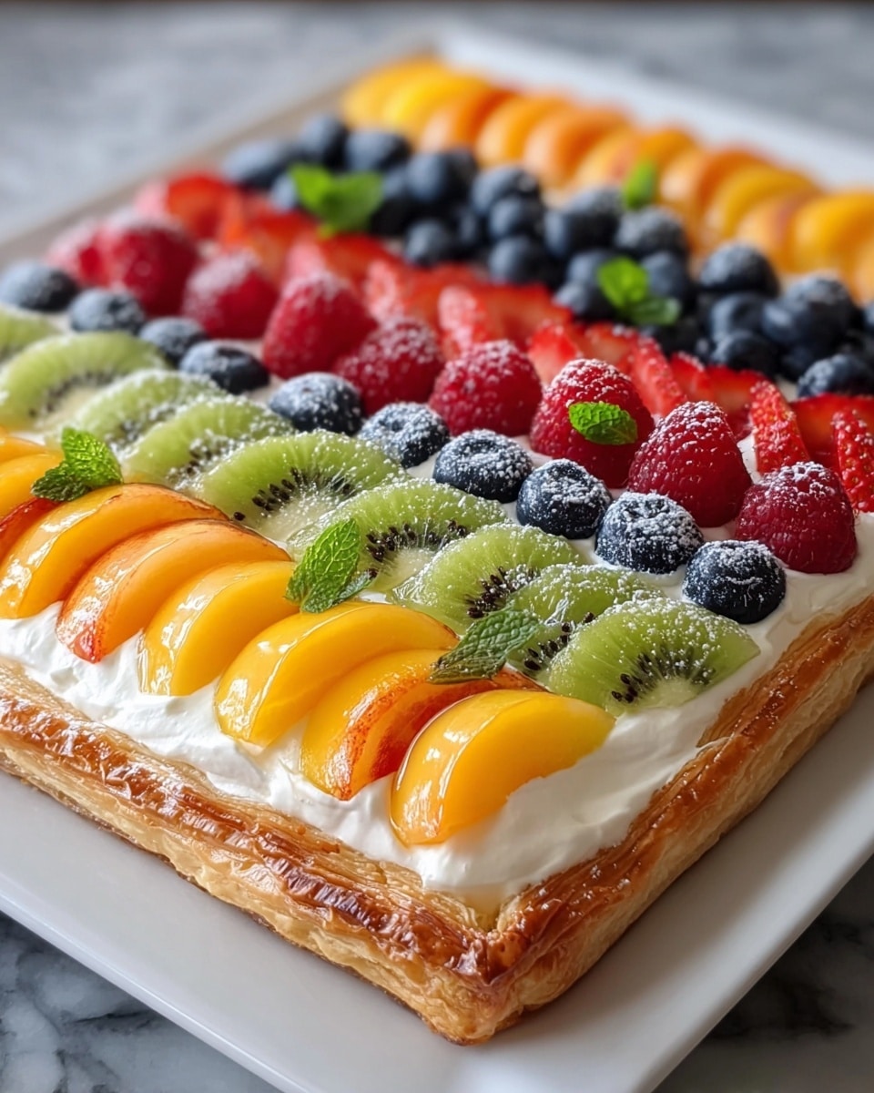 Puff Pastry Fruit Pizza Recipe - Recipe Image