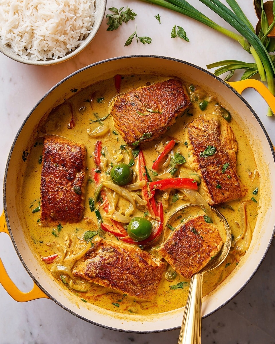 Caribbean-Style Coconut Curry Salmon Recipe