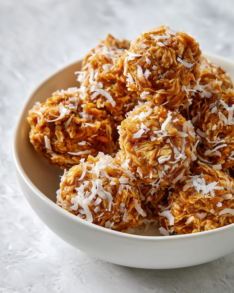 No Bake Peanut Butter Coconut Bites Recipe - Recipe Image
