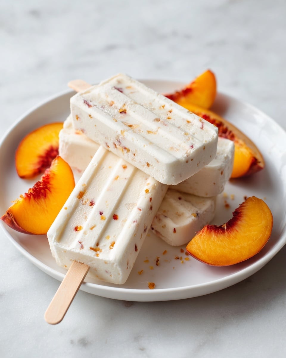 Peaches 'N Cream Popsicles Recipe - Recipe Image